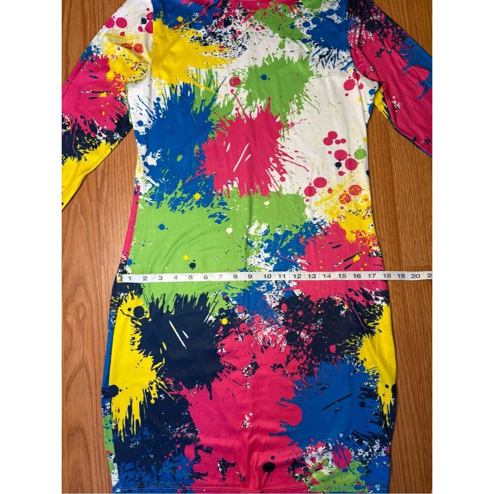 Colorful fun pattern dress - Picture 4 of 7